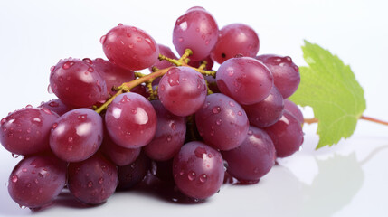 Grapes isolated on a white background.