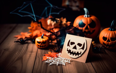 halloween background with pumpkin