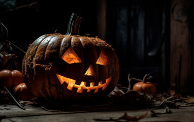 halloween pumpkin on the background