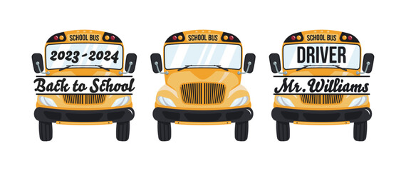  School Bus Driver Split Name Frame Template