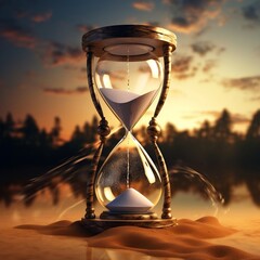 hourglass with sand