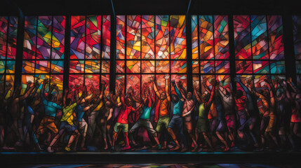 Stained Glass Dancefloor: Embracing Euphoria