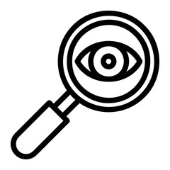magnifying glass line icon