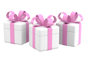 3D gift box. 3D illustration.