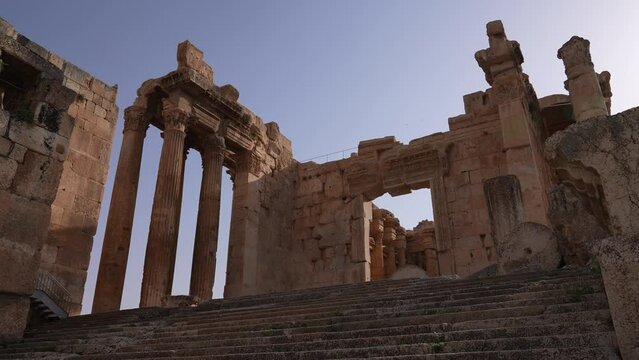 Temple of Bacchus in the archaeological site Baalbek-Hermel Baalbek Lebanon