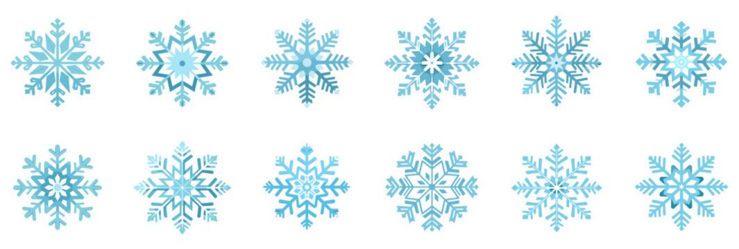 set of kind of snow flakes.