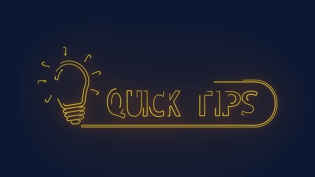 quick tips new knowledge learning concept animation