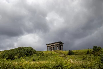 Foto op Canvas Dark clouds over the Penshaw Monument near Sunderland, Tyne and Wear, UK © Rob