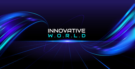 Vector abstract technology futuristic background - obrazy, fototapety, plakaty