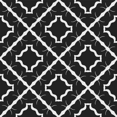 Black and white  pattern . Figures ornament.Seamless pattern for fashion, textile design,  on wall paper, wrapping paper, fabrics and home decor.
