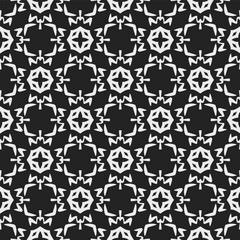 Black and white  pattern . Figures ornament.Seamless pattern for fashion, textile design,  on wall paper, wrapping paper, fabrics and home decor.