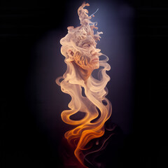 smoke on black background