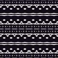 Black and white  pattern . Figures ornament.Seamless pattern for fashion, textile design,  on wall paper, wrapping paper, fabrics and home decor.