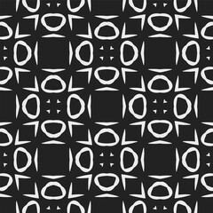 Black and white  pattern . Figures ornament.Seamless pattern for fashion, textile design,  on wall paper, wrapping paper, fabrics and home decor.