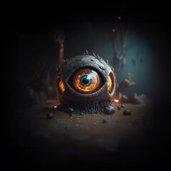 scary halloween spider eye