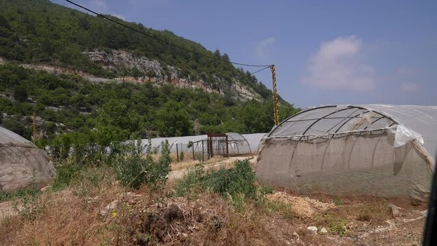Greenhouses in a farm Mount Lebanon Bsatin Al-Ossi Lebanon