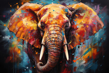 Pixel-Perfect Wonder: AI Digital Mosaic crafts an intricate elephant portrait, each pixel a work of art. Generated by AI.
