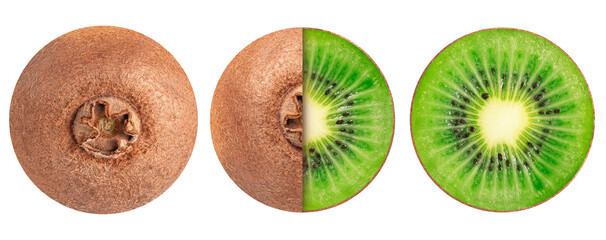 Kiwi collection on isolated white background.