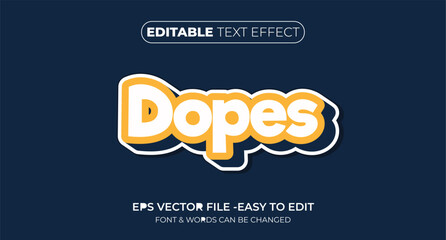 Sticker editable text effect