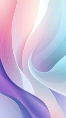 Wavey Curves Mint-Lavender Whimsy Phone HD Wallpaper AI Generated