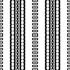 Black and white  pattern . Figures ornament.Seamless pattern for fashion, textile design,  on wall paper, wrapping paper, fabrics and home decor.