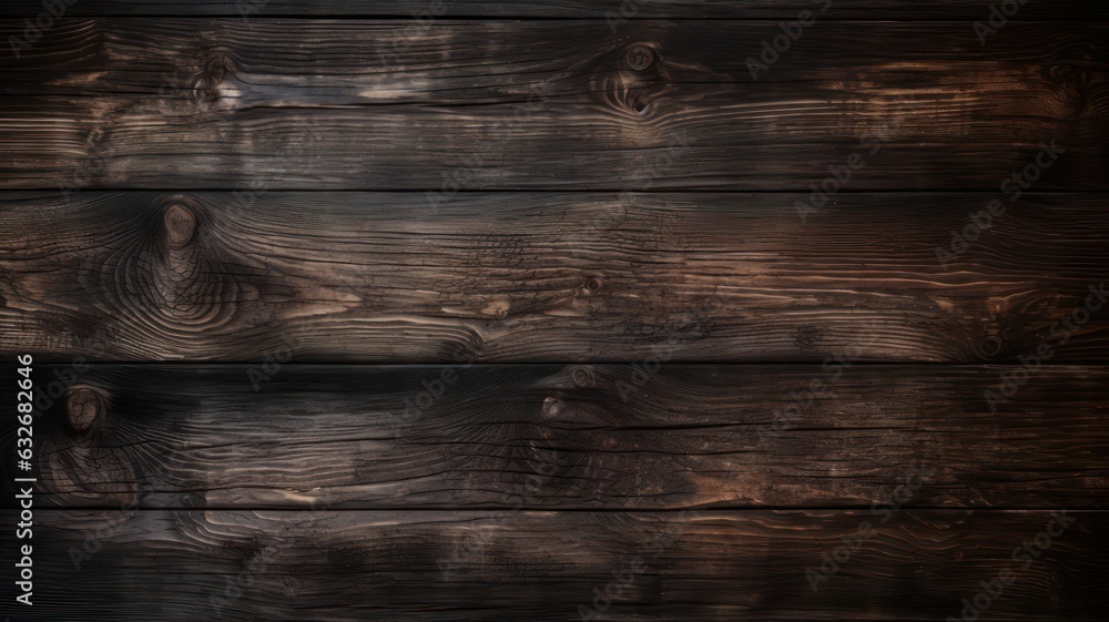 Aufkleber dark wood texture background created with generative ai