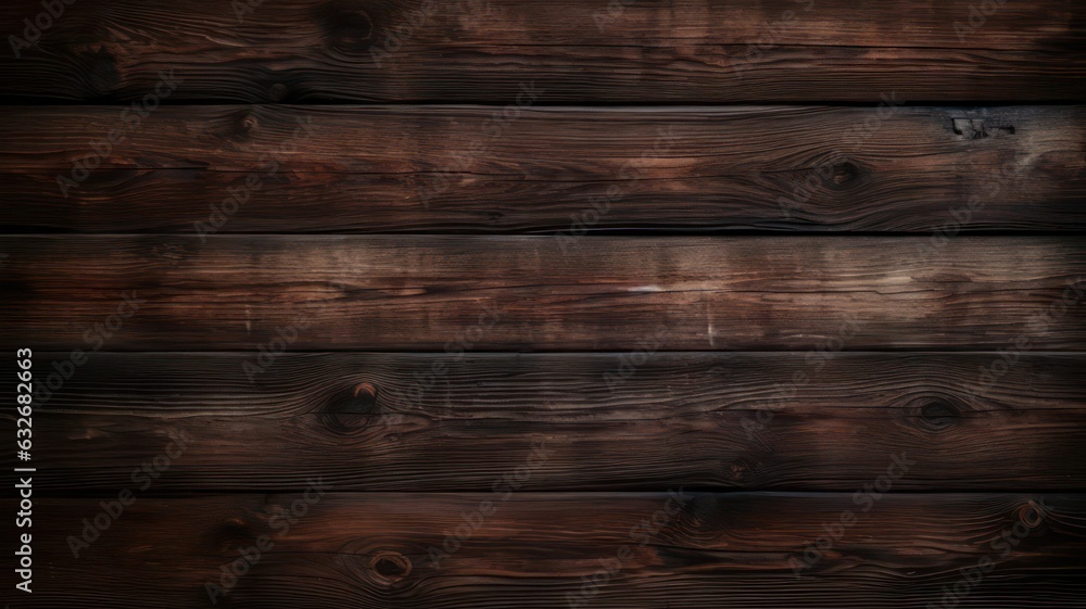 Aufkleber dark wood texture background created with generative ai