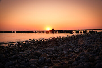 Obraz premium Sonnenuntergang auf Rügen
