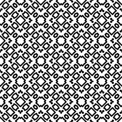 Black and white  pattern . Figures ornament.Seamless pattern for fashion, textile design,  on wall paper, wrapping paper, fabrics and home decor.