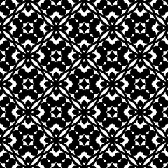 Black and white  pattern . Figures ornament.Seamless pattern for fashion, textile design,  on wall paper, wrapping paper, fabrics and home decor.