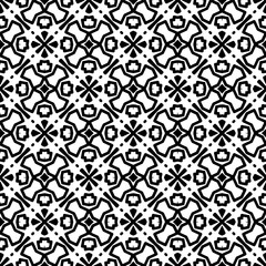 Black and white  pattern . Figures ornament.Seamless pattern for fashion, textile design,  on wall paper, wrapping paper, fabrics and home decor.