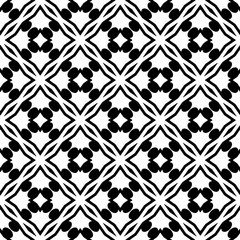 Black and white  pattern . Figures ornament.Seamless pattern for fashion, textile design,  on wall paper, wrapping paper, fabrics and home decor.