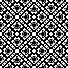 Black and white  pattern . Figures ornament.Seamless pattern for fashion, textile design,  on wall paper, wrapping paper, fabrics and home decor.