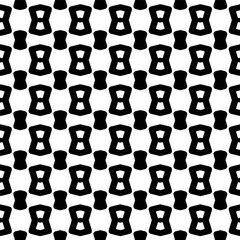 Black and white  pattern . Figures ornament.Seamless pattern for fashion, textile design,  on wall paper, wrapping paper, fabrics and home decor.
