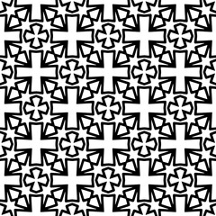 Obraz premium Black and white pattern . Figures ornament.Seamless pattern for fashion, textile design, on wall paper, wrapping paper, fabrics and home decor.