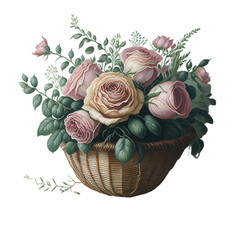 watercolor rose,generative ai