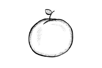 A hand drawn isolated peach. Good for any project.