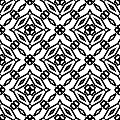 Black and white  pattern . Figures ornament.Seamless pattern for fashion, textile design,  on wall paper, wrapping paper, fabrics and home decor.