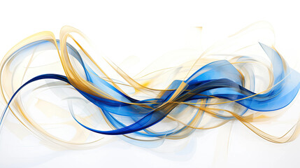 Fototapeta premium combining sapphire blue and pale gold in an abstract futuristic texture isolated on a transparent background, generative ai