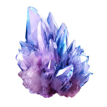 purple blue crystal cluster isolated clip art preview