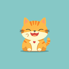 Vector logo cute cat, cat icon, cat head, cat sticker