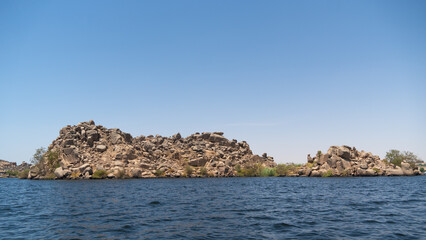Fototapeta na wymiar Small Island at River Nile - Aswan