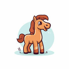 Vector logo cute horse, horse icon, horse head, horse sticker