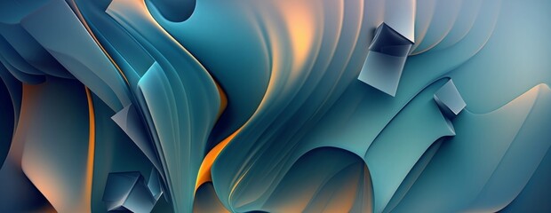 Modern Abstract 3D Background, Generative AI