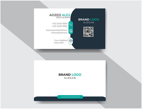 Modern business card design, creative visiting card templete, business presentation card design, Vector illustration.