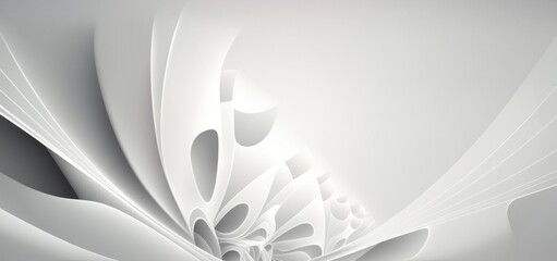 Abstract White Background, Generative AI