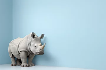 Foto op Plexiglas a rhino sees blue © Jrg