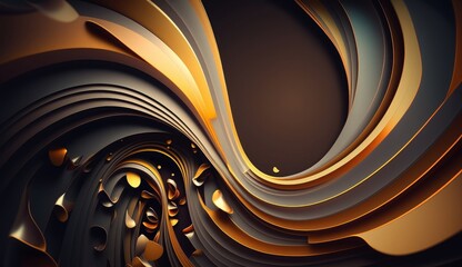 3D Abstract Background, Generative AI