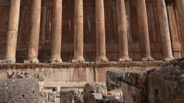 Temple of Bacchus in the archaeological site Baalbek-Baalbek Lebanon