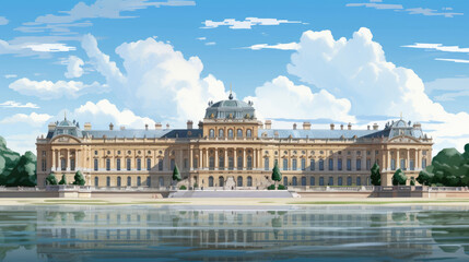 Palace of Versailles illustration - obrazy, fototapety, plakaty